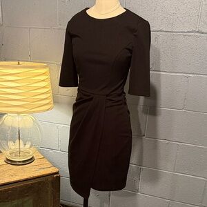 Lulu's Elegant Black Long Sleeve Dress